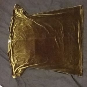 Olive green velvet dress